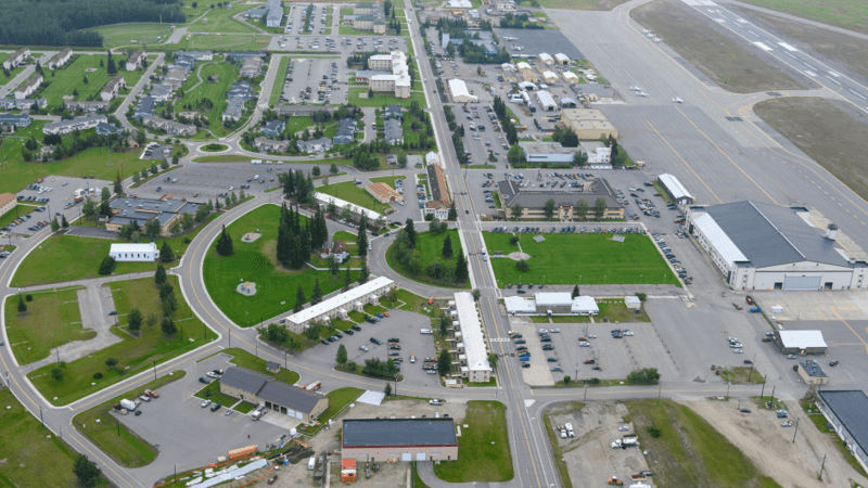 Aerial view fo Ft. Wainwright, AL