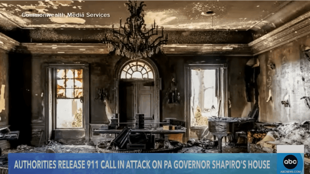 Pennsylvania Governor's mansion firebombed